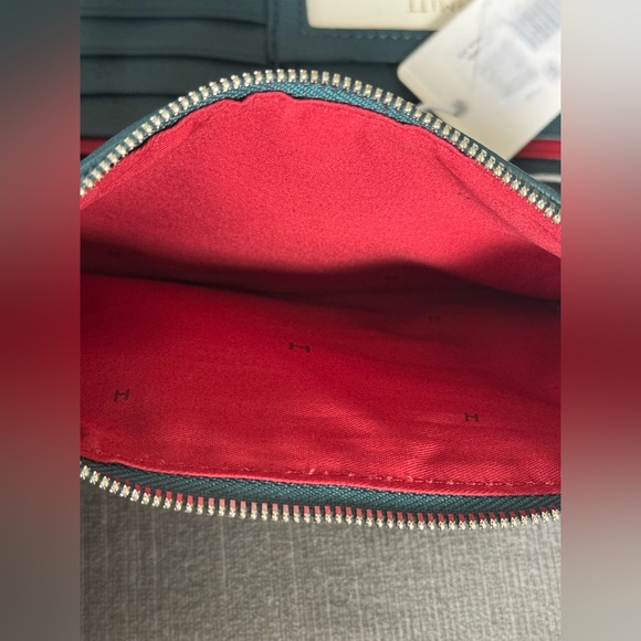 Hammitt Levy Dipped Teal/Brushed Silver Wallet Clutch or Crossbody NWT - Picture 8 of 12